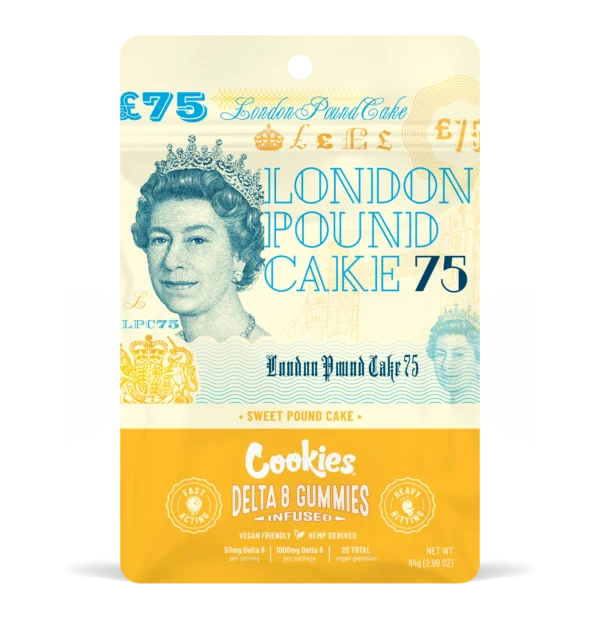 London Pound Cake 75 Cookies Gummies